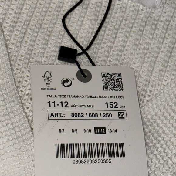 ZARA Kids | White | FLAP POCKET KNIT VEST - Picture 4 of 4